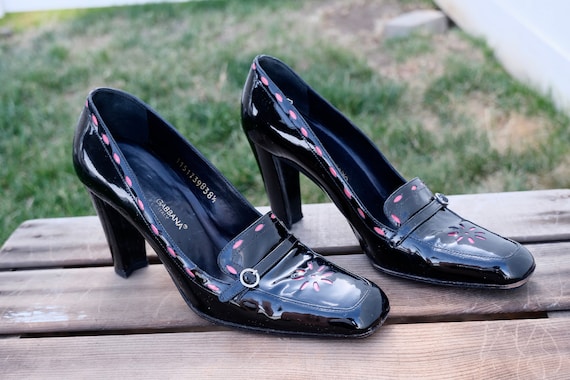 Vintage 90s 2000 2KY Dolce & Gabana Square Toe Black and Vintage 90s 2000 2KY Dolce & Gabana Square Toe Black and