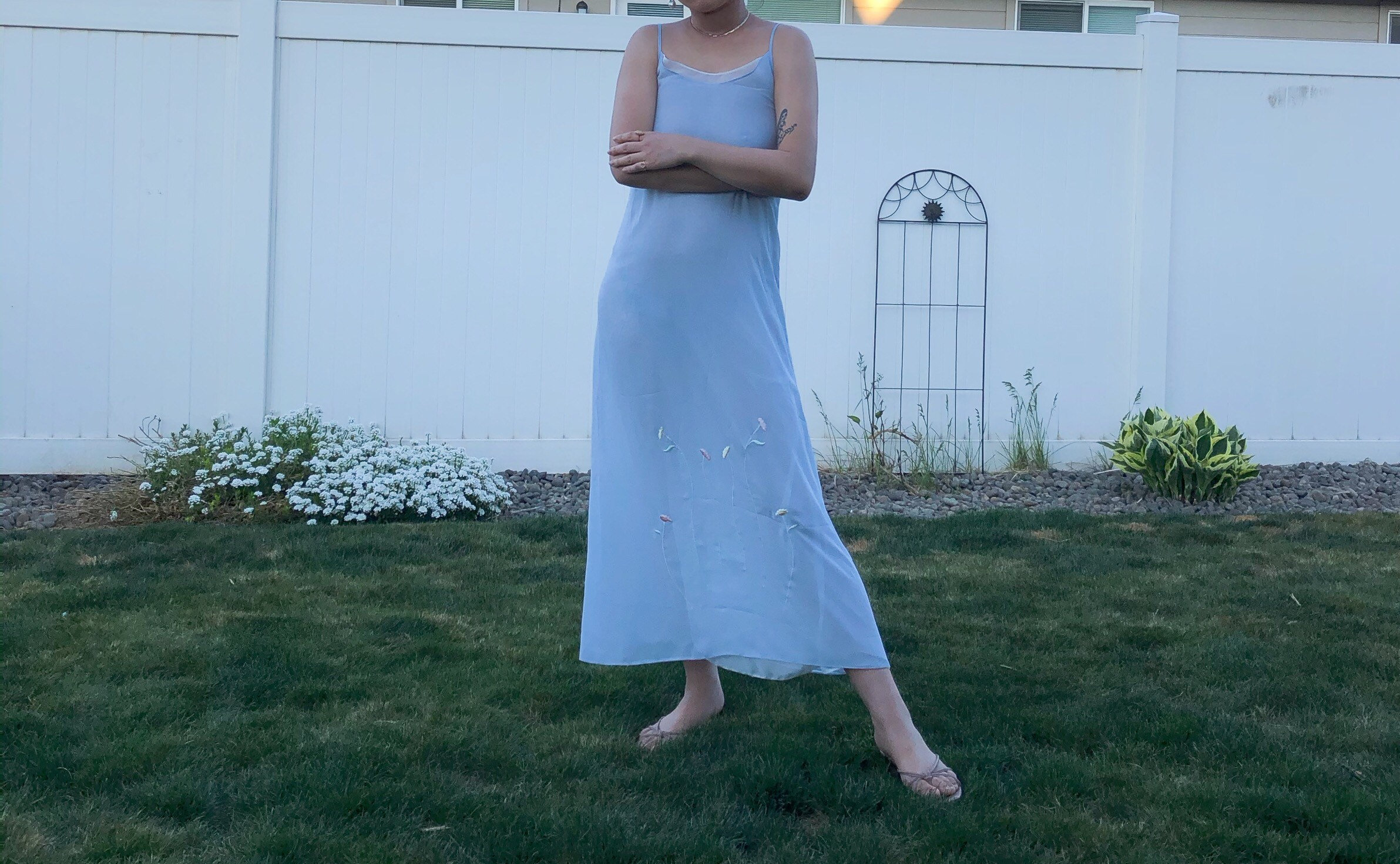 Vintage YSL Yves Saint Laurent Slip Dress Size S Double