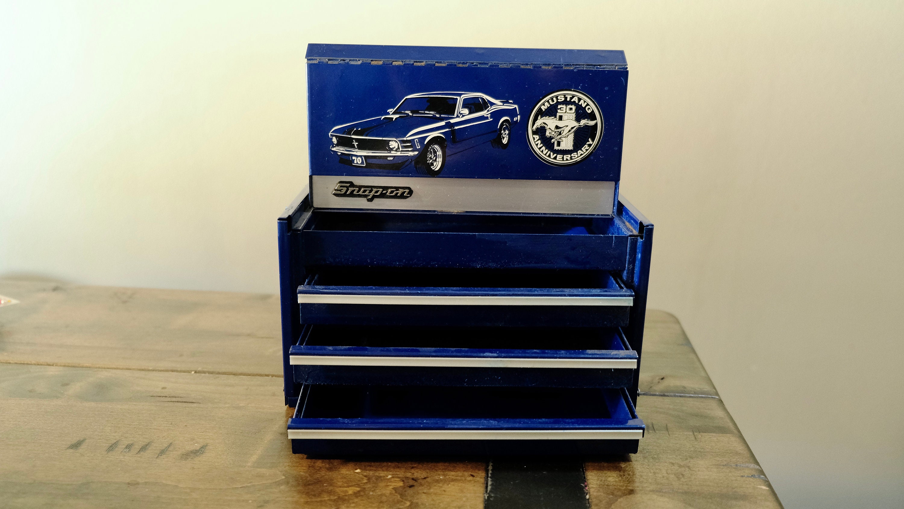 Rare Vintage 90s Mini Snap on Tool Box Ford Mustang 30th