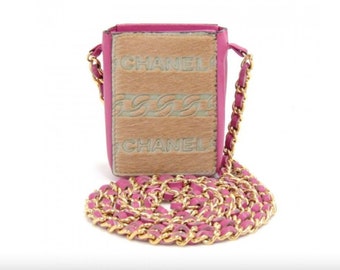 Chanel Pink Travel Line Hobo Shoulder Bag 