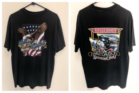 Vintage 1990s 1992 Harley Davidson Seattle Lynnwood Washington Etsy