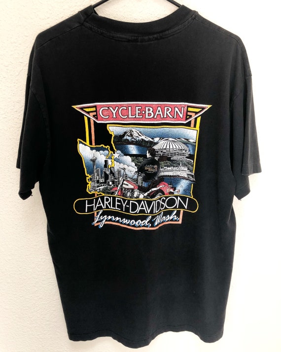 Vintage 1990s 1992 Harley Davidson Seattle Lynnwood Washington Etsy