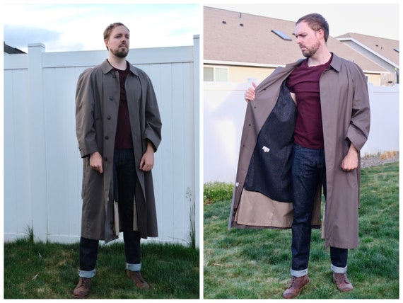 Vintage 70s Christian Dior Monsieur khaki Trench C