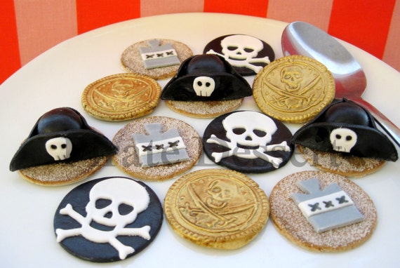 Edible Pirate Cupcake Toppers Pirate Captain Party Set