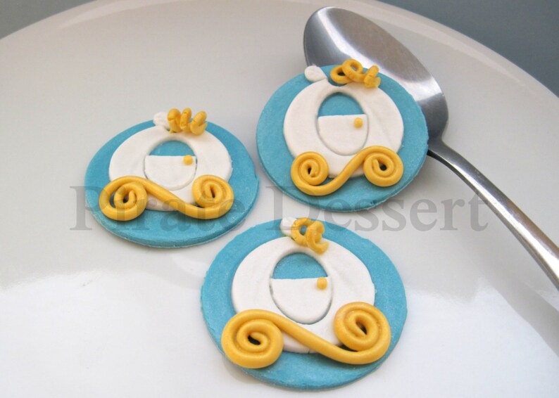 Edible Cinderella Cupcake Toppers Magic Carriage Cinderell Etsy
