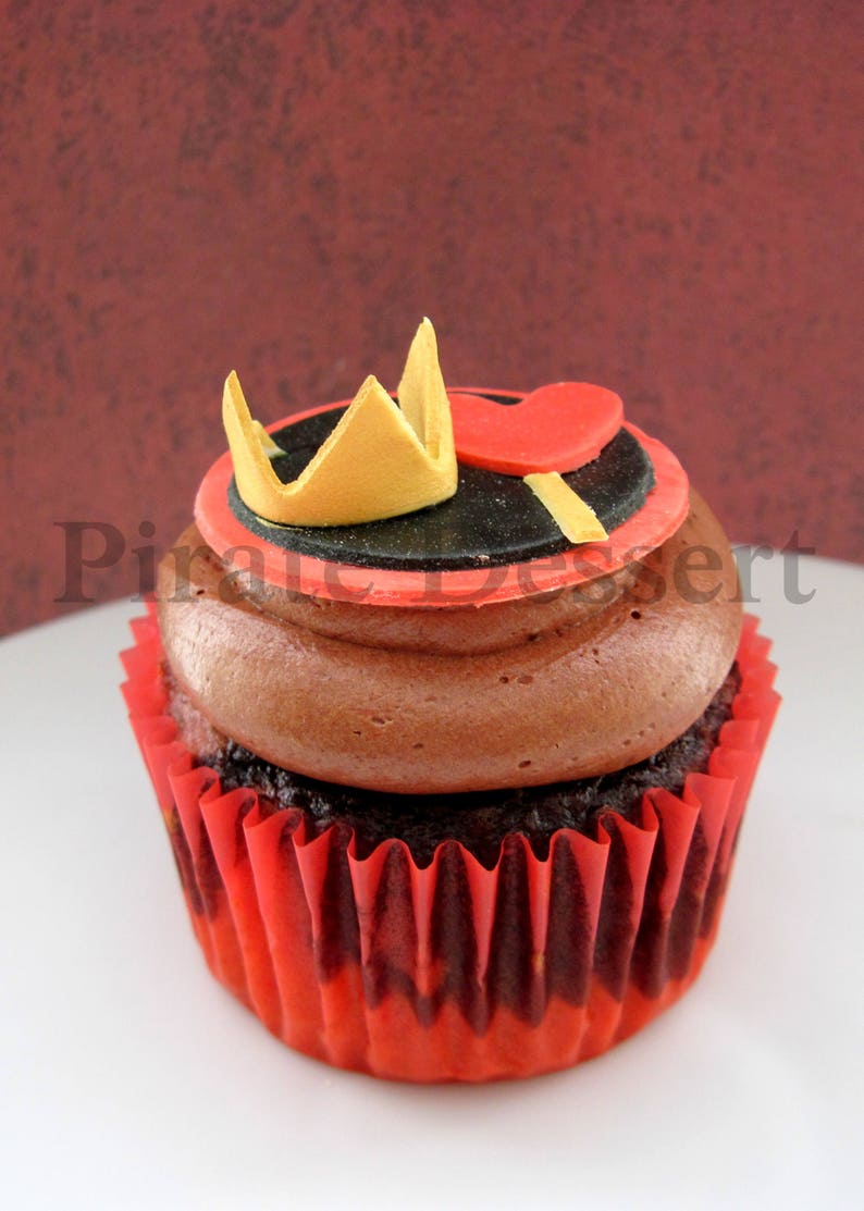 DISNEY VILLAINS Edible Cupcake Toppers Disney Villains Party Etsy