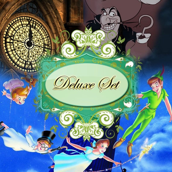 Edible Peter Pan Cupcake Toppers Neverland Deluxe Set Peter Etsy