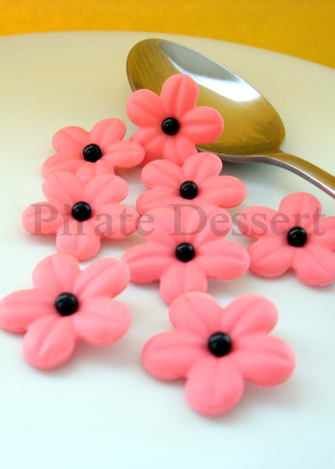 BOLD PINK Sugar Flowers 1 inch 25mm Fondant Blossoms Etsy