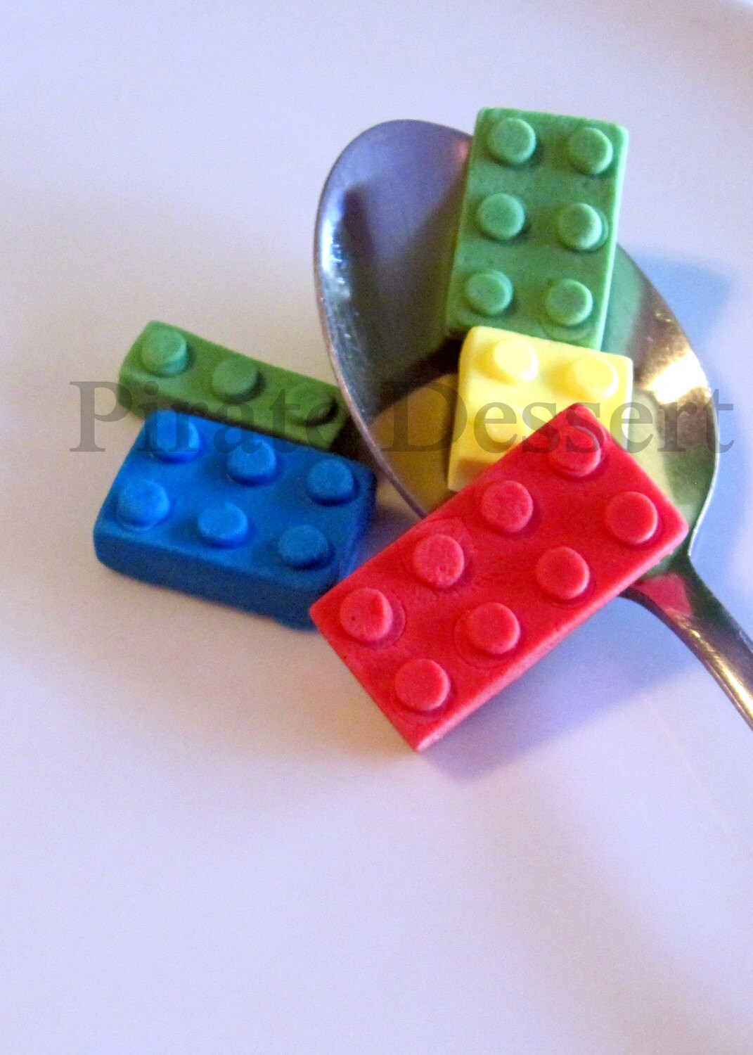 Edible Candy Brick Cupcake Toppers Classic Toy Blocks Etsy