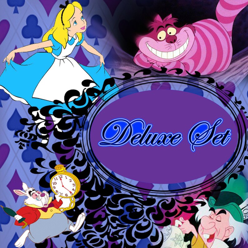 Edible Alice in Wonderland Cupcake Toppers Deluxe Un Etsy