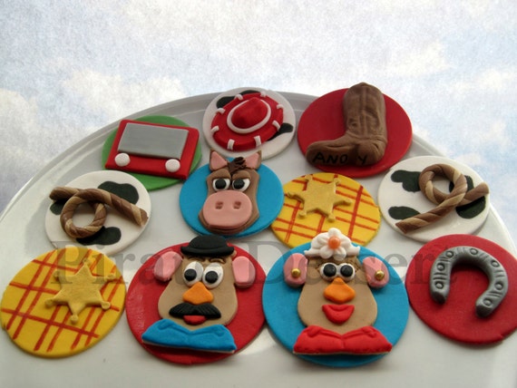 Edible Toy Story 2 Cupcake Toppers Pixar Cupcakes Toy Story Etsy