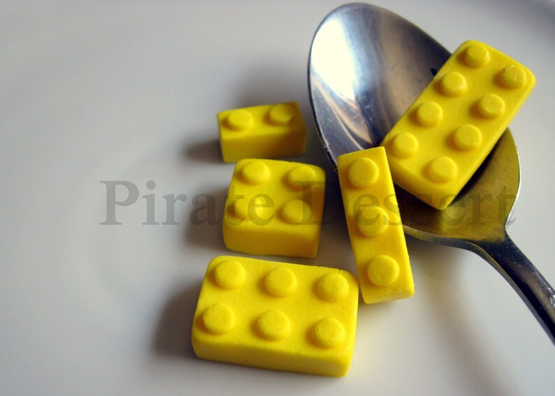 Edible Candy Brick Cupcake toppers Classic toy blocks Etsy