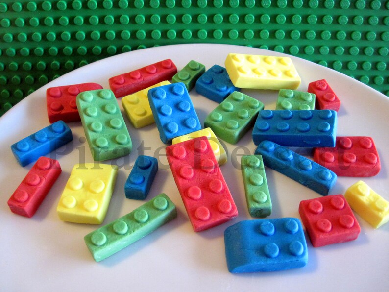 Edible Candy Brick Cupcake toppers Classic toy blocks Etsy