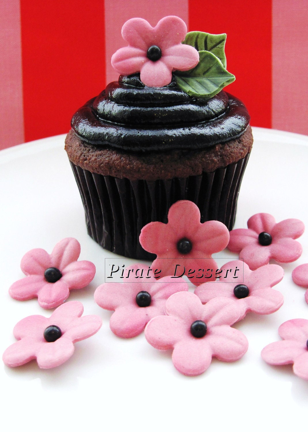 BOLD PINK Sugar Flowers 1 Inch 25mm Fondant Blossoms Etsy