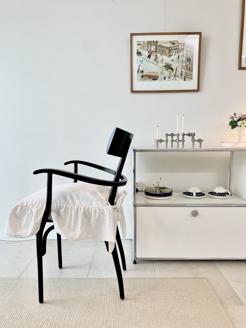 Cozymomdeco / 100 Cotton White / Chair Covers Dining Room / Etsy