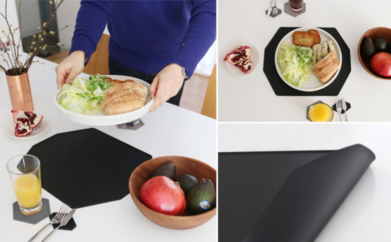 Cozymomdeco /large Placemats / Silicon Polygon Table Mats Etsy