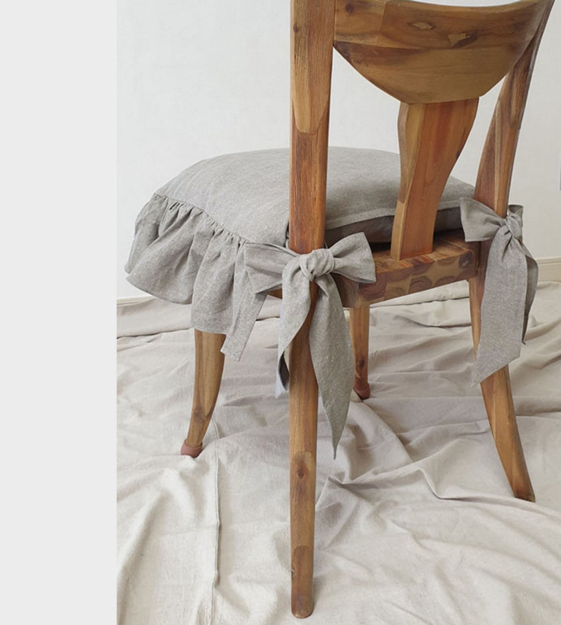 Cozymomdeco / 100 LINEN Light Brown / Chair covers dining Etsy