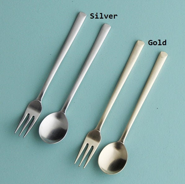 Korean Traditional Utensil Silver Gold color stainless steel Etsy