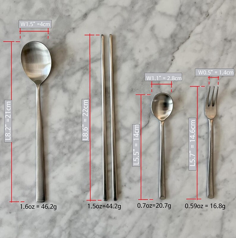 Cozymomdeco Korean Made Stainless Steel Silver Utensil Etsy