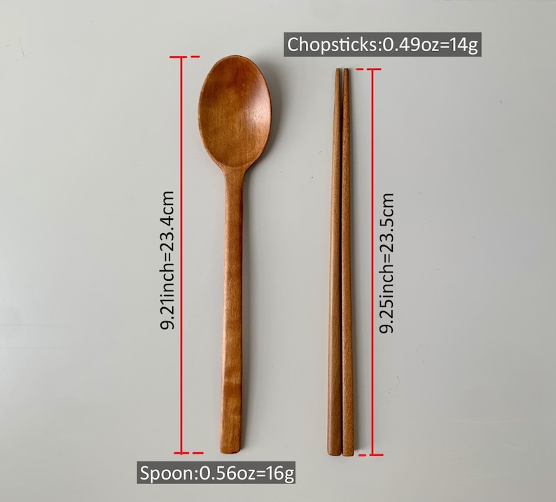 cozymomdeco Korean Made Natural Lacquer Coated Wooden Chopsticks & Spoon Utensil Flatware Ottchil Chinese Lacquer 1SET image 8