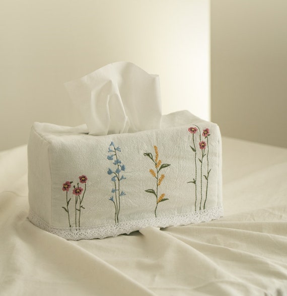 cotton tissue box cover