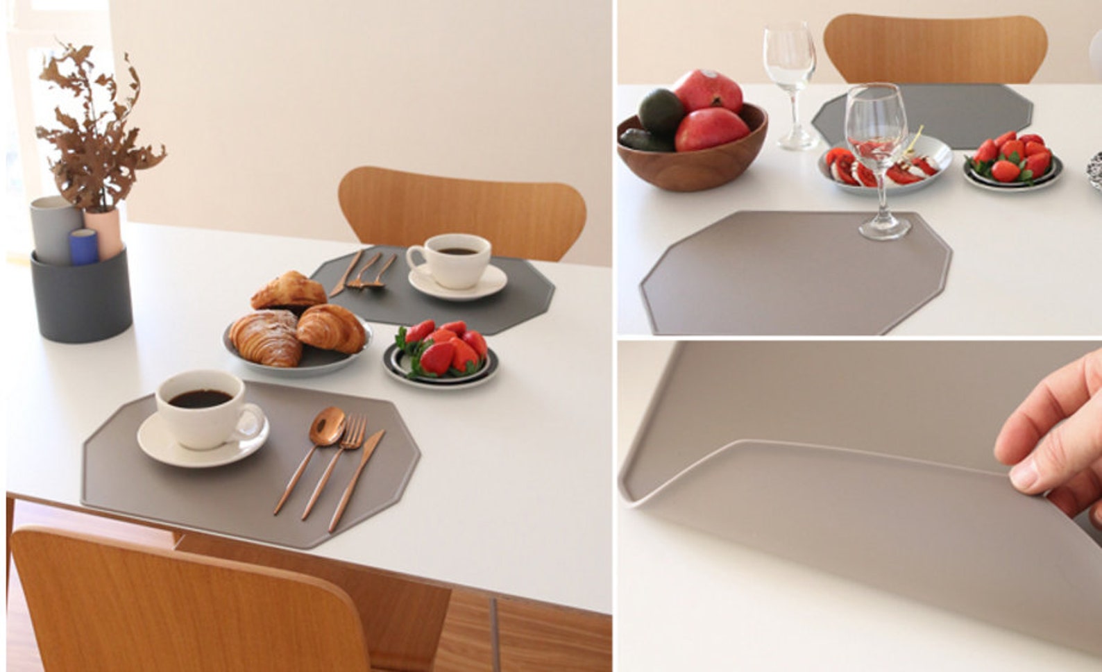 Cozymomdeco /large Placemats / Silicon Polygon Table Mats Etsy