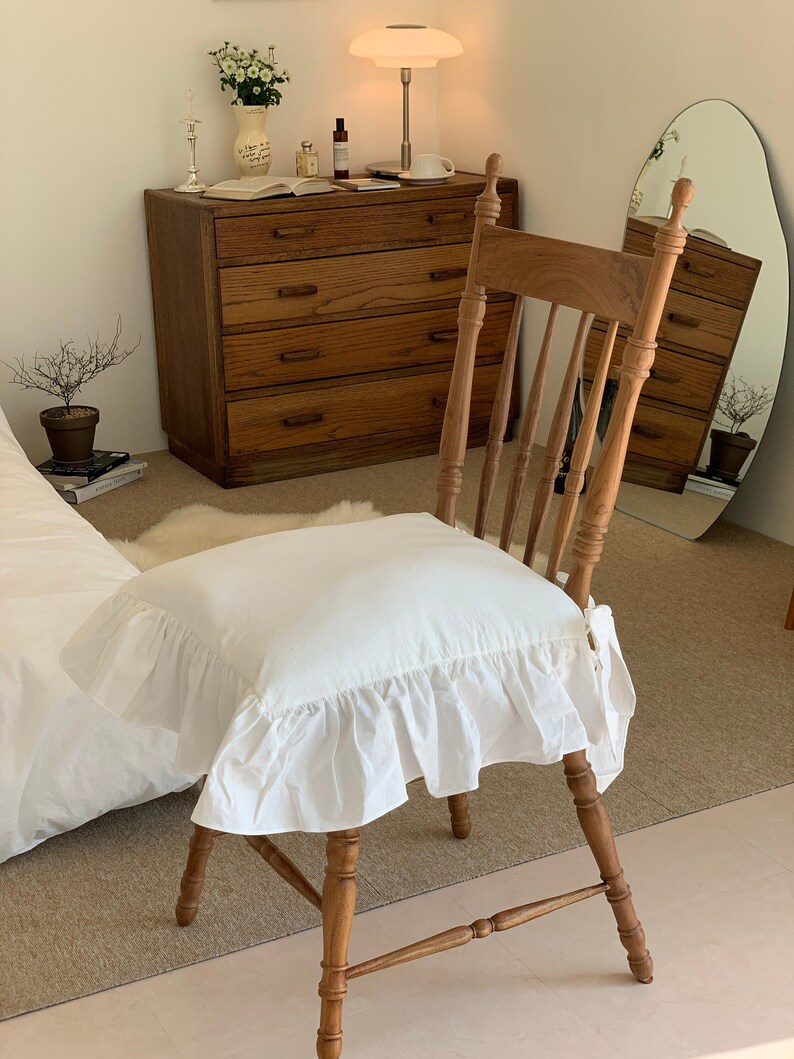 Cozymomdeco / 100 Cotton White / Chair Covers Dining Room / Etsy