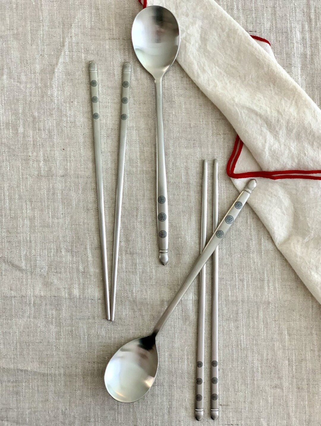 1SET 50 SETS / Cozymomdeco Korean Made Cutlery 1 Spoon 1 Etsy