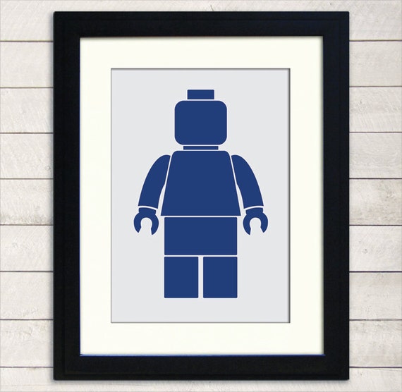 Items similar to Lego Man A3, Retro Poster, Wall Art on Etsy