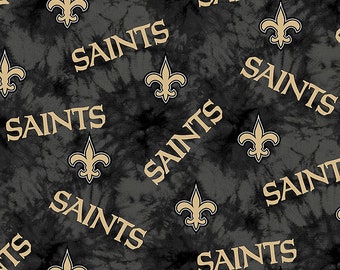 Fabric by the 14 yard or more Riverboat Streetcar Black and Gold Fleur de Lis NEW ORLEANS SAINTS Cotton Fabric