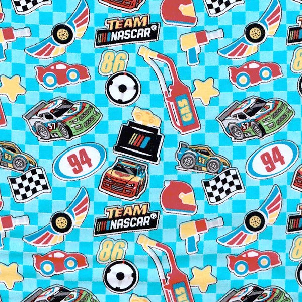 Flannel 'NASCAR'® fabric by the yard and half-yard – 100% Cotton by Camelot