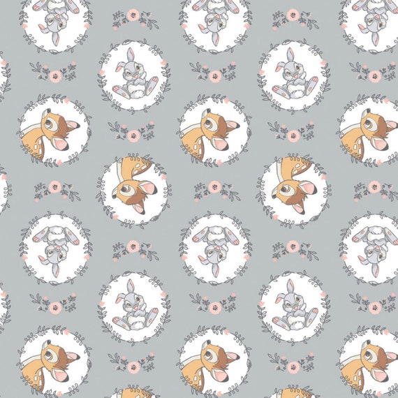 Flannel 'bambi and Thumper' ®disney Characters on Gray - Etsy