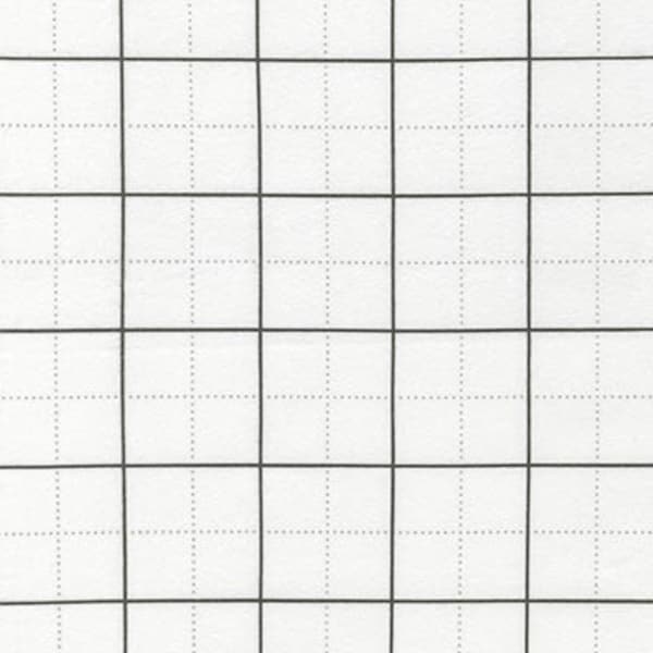 Flannel 'Framework' for Design Walls Gray Grid on White by the yard – 100% Cotton by Robert Kaufman