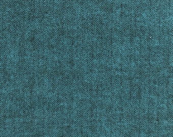 Shetland Flannel 'Ocean' Fabric by the yard – 100% Cotton by Robert Kaufman SRKF-13936-59 OCEAN