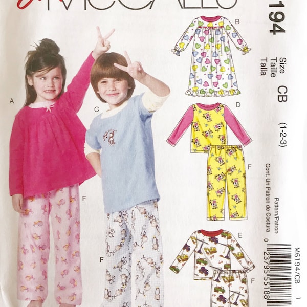 Girls Pajama Pattern Etsy