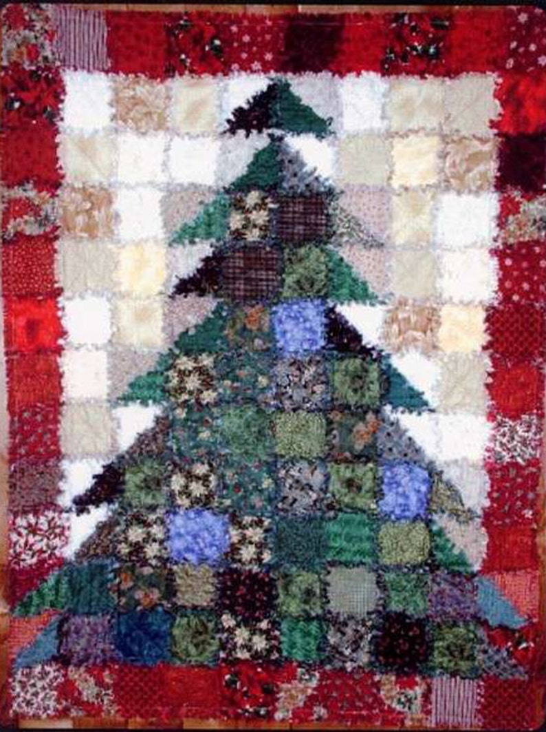 Oh Christmas Tree Rag Quilt Pattern by Karla Alexander Etsy