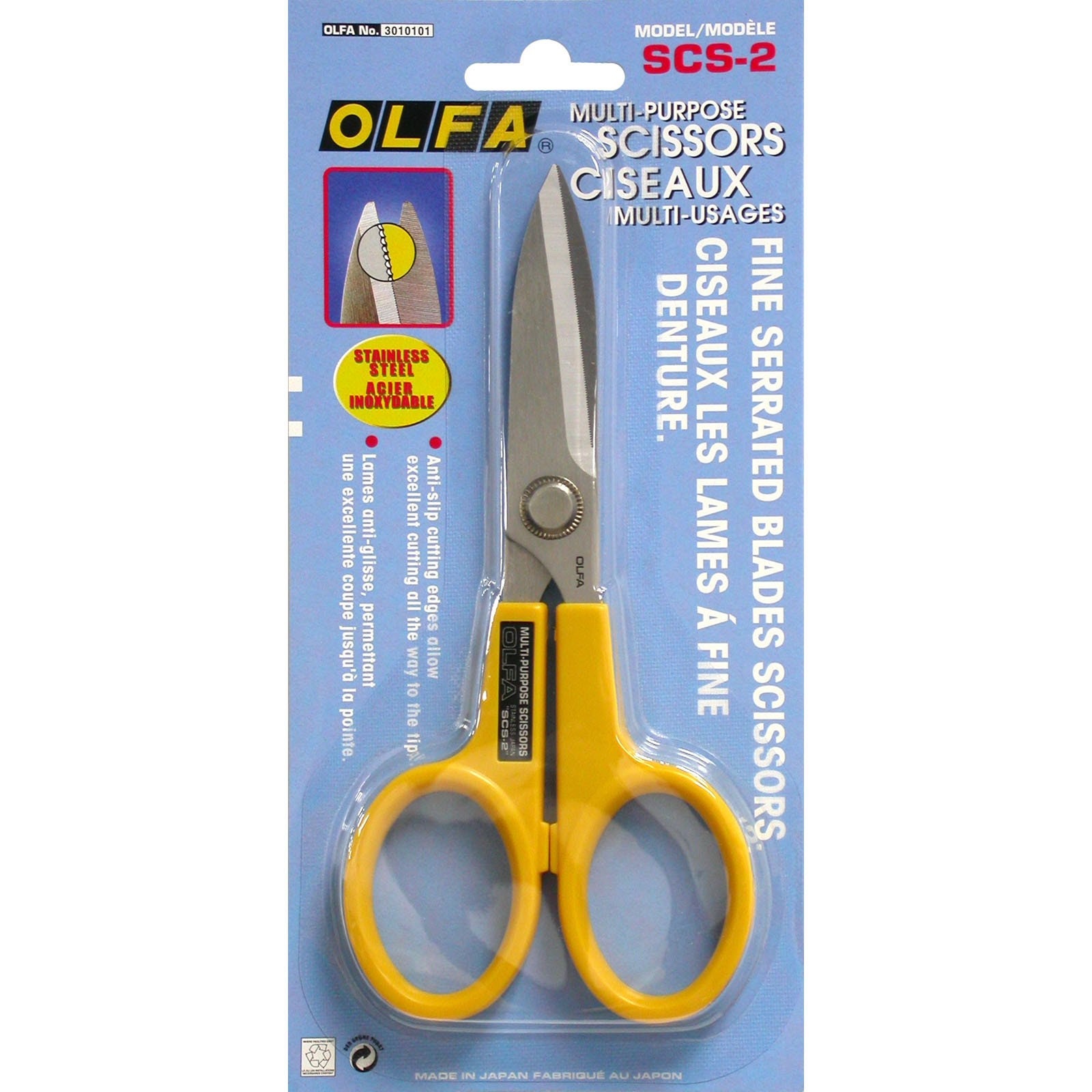 Olfa 7 Stainless Steel Serrated Edge Scissors SCS-2