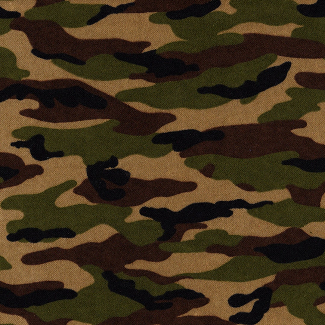armoede kubiek Zoekmachinemarketing Flannel Army 'camo' Camouflage Print by the Yard and - Etsy
