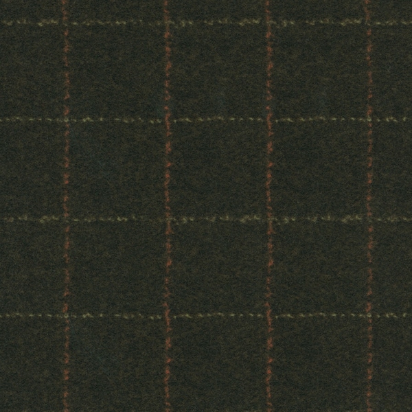 Flannel Dark Brown 'Woolies' Classic Windowpane Plaid by the Yard – 100% cotton by Maywood Studio