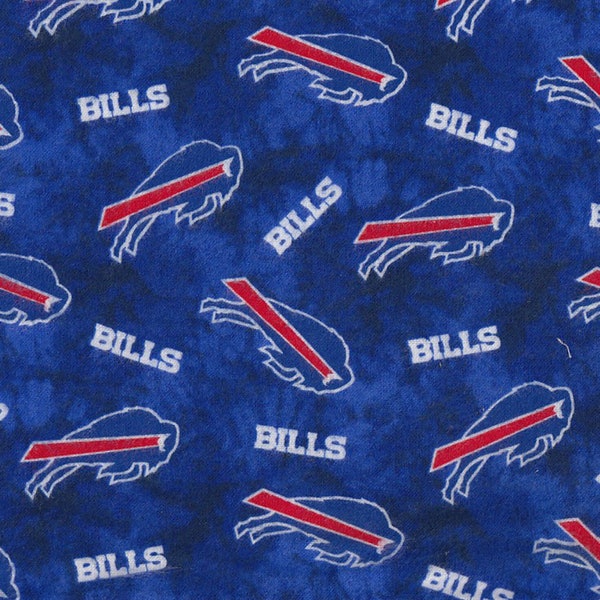 Flannel NFL Buffalo Bills in Red, White and Blue by the yard – 100% Cotton by Fabric Traditions