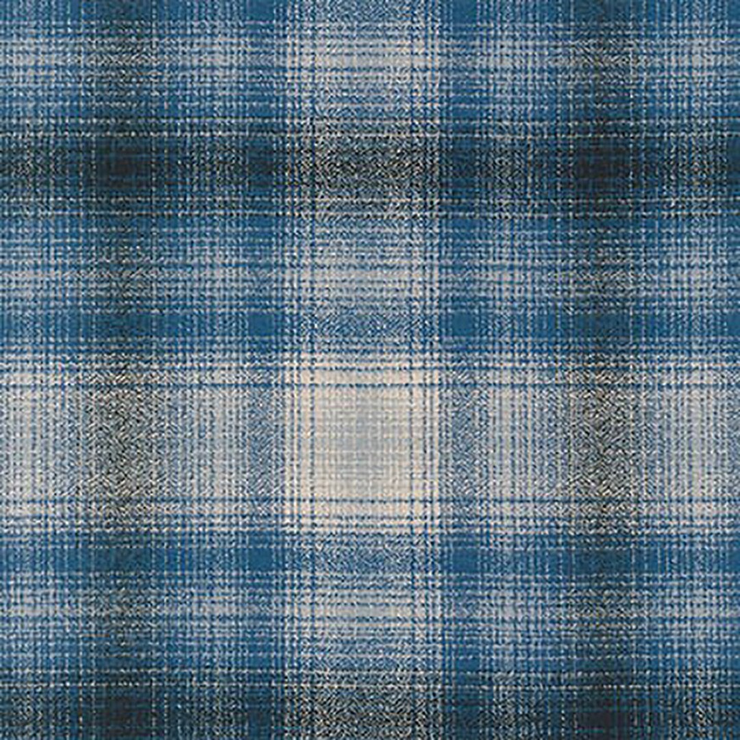 Mammoth Flannel Blue Black and Light Gray Plaid Fabric by the - Etsy