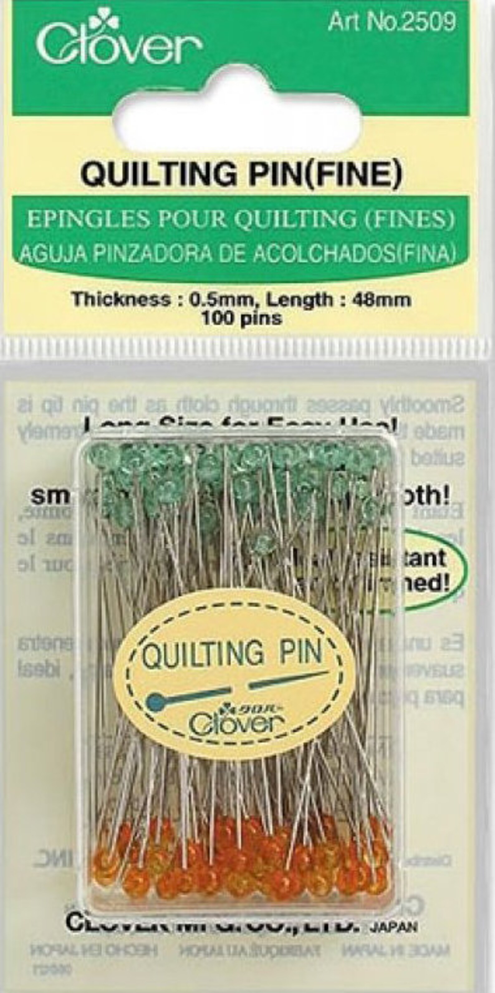 Clover Fine Quilting Pins Etsy