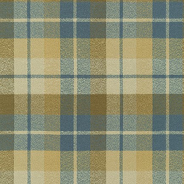 Mammoth Flannel Honey Gold, Dusty Teal and Camel 'HONEY' Plaid by the yard – 100% Cotton by Robert Kaufman