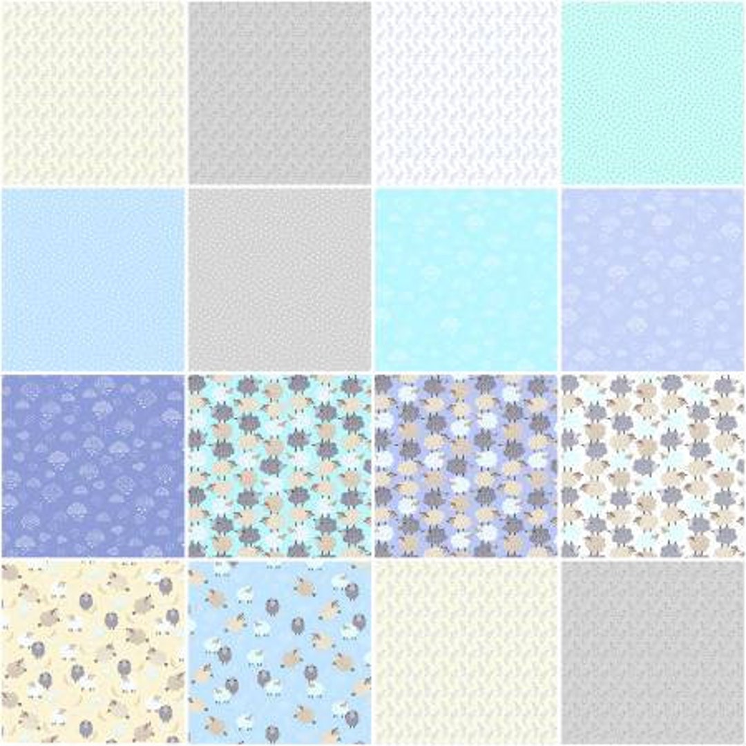 Flannel 'sweet Dreams Layer Cake' 10inch Squares Flannel, 42 Piece