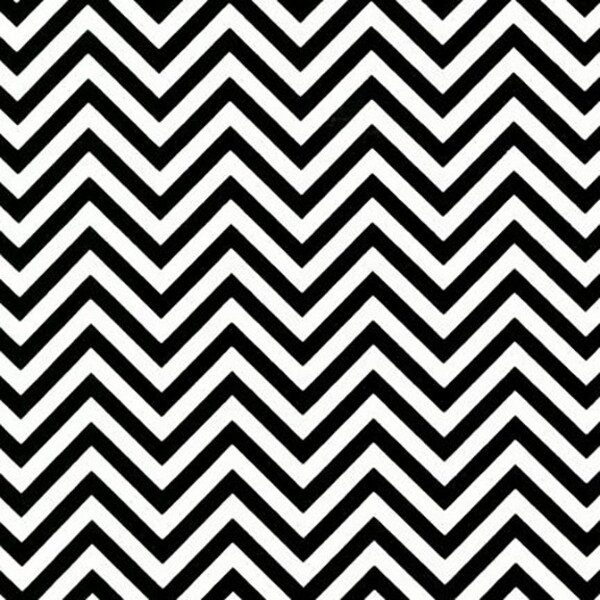 Flannel Remix Black & White Chevron Fabric by the yard – 100% Cotton by Robert Kaufman