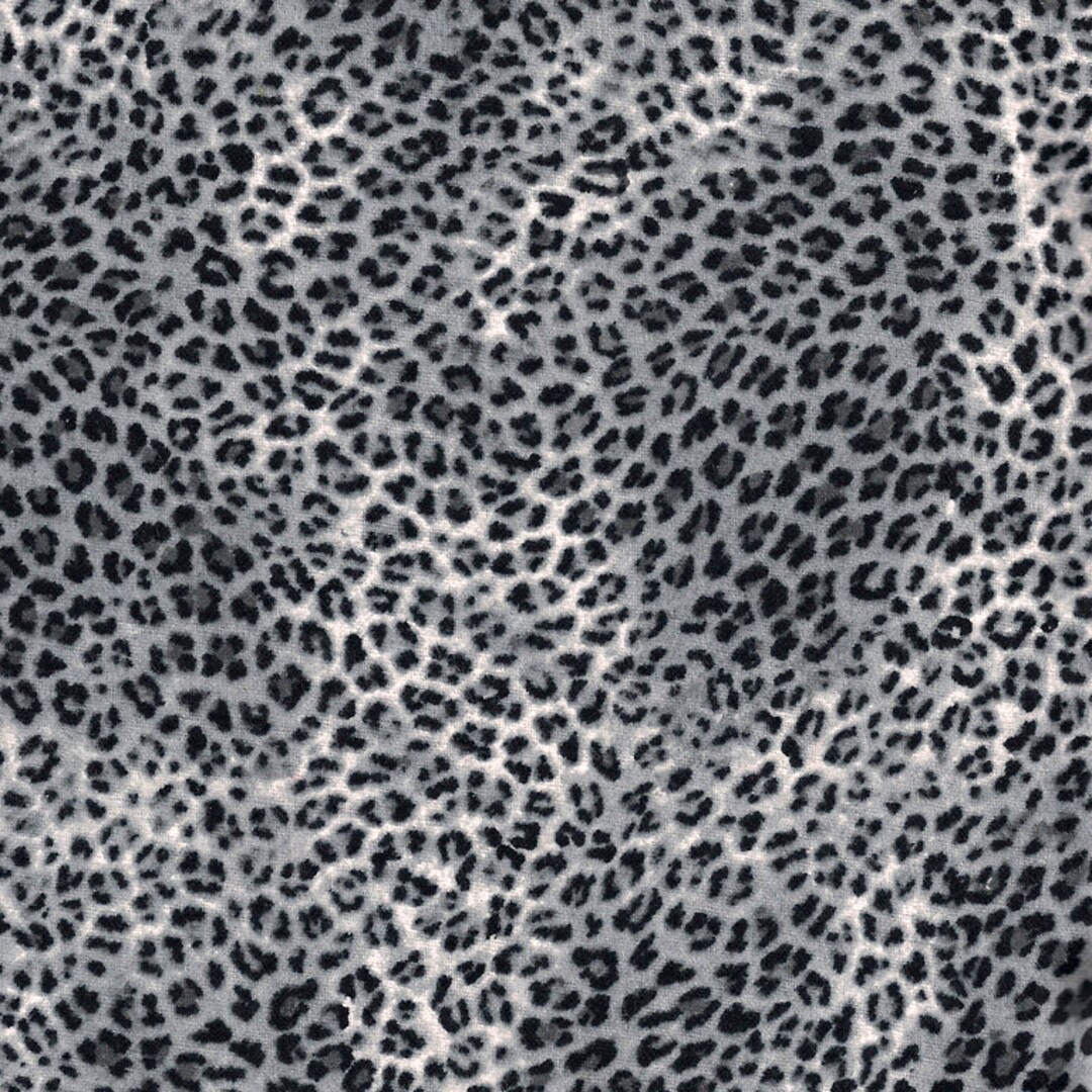 Flannel Gray Wild Cat Fur Fabric by the Yard and Halfyard Etsy