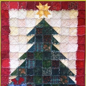 Flannel Christmas Tree 'Oh Christmas Tree' – Dressed for the Holidays Rag Quilt Pattern – by Karla Alexander