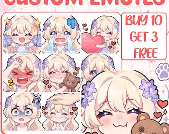 Aangepaste Twitch-emotes | Gepersonaliseerde PNG-ontwerpen voor streamers, Discord-emotes