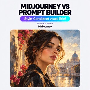 AI Image Prompt Builder, Style-Consistent Brief for Digital Artists (Digital Download)