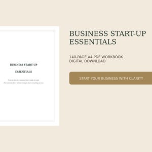 Small Business Start-Up Workbook UK | 140-Page Business Planner | Digital PDF Download